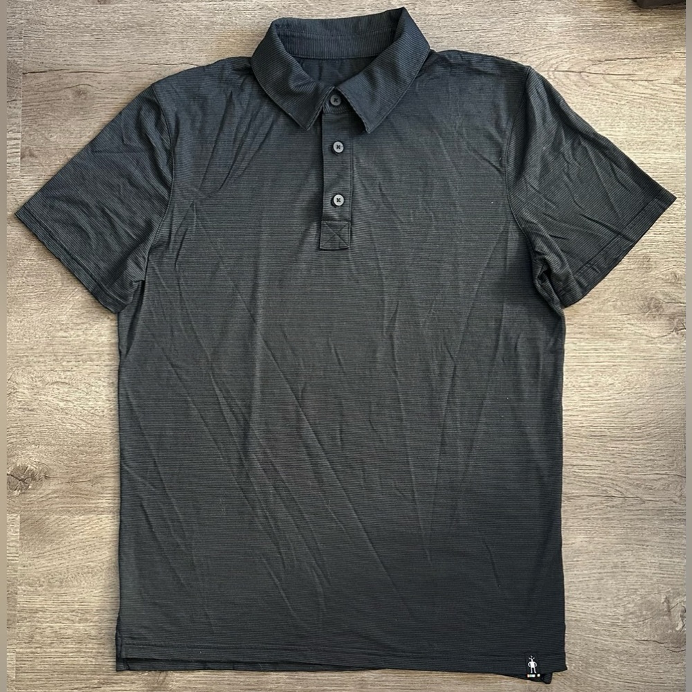 Smartwool Merino 150 Polo Tee Heather Gray Size Small